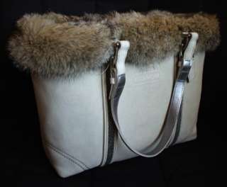   Suede Leather with Thick Fox Fur & Metallic Leather Accent, Gorgeous