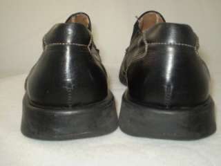 mens Venturini leather loafers black italy 12 M  