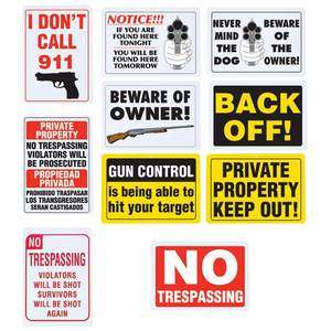   No Trespassing Private Property Home Security 024409968020  