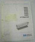 HP 8494A/B 8495A/B 8496A/B Attenuator Op and Ser Manual