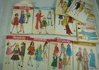 Vintage 1970s Simplicity Womens Ladies Girls Dress Patterns Retro 