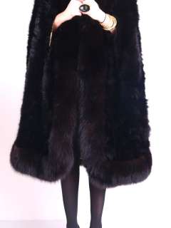   RUSSIAN SABLE Fur Swing SCALLOP Fox Mink Dress Jacket COAT CAPE  