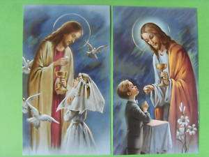 Heiligenbild Set23   Kommunion   Jesus   Junge +Mädchen  