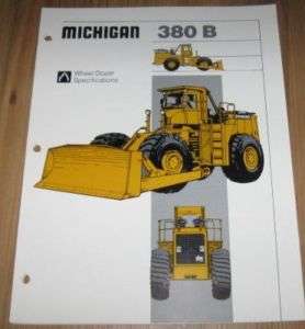 Michigan 380B 380 B Wheel Dozer Specifications Brochure  