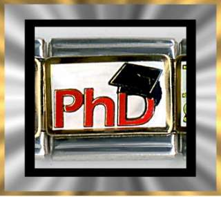 Italian Charms PhD DEGREE Doctor of Philosophy Charm  