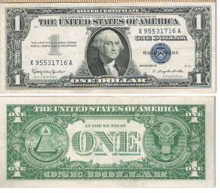 One Dollar Note Series 1957 B  Vf Ef  