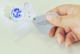 30X &60X 1 x2 LED Light Jeweler Glass Magnifier Magnifying LR1130 