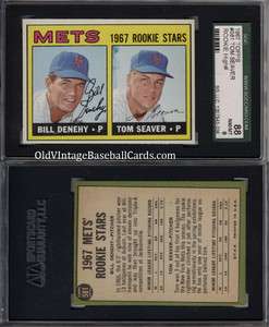 1967 Topps #581 Denehy Tom Seaver Mets Rookie SGC 88 8  
