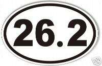 26.2 oval marathon sticker,decal, running, runner,  