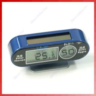 New LCD Energy Digital Solar Thermometer Hygrometer Humidity Meter 