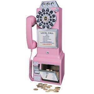 Crosley CR56 Payphone Telephone   Pink  