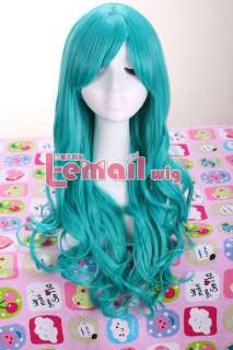   Anime Long Green Wavy Emerald cos Cosplay party hair Wig CW182  