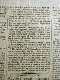 1813 War of 1812 newspaper FT MEIGS Ohio + British march on 