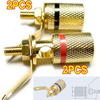 4PCS Copper Binding Post to Speaker Banana plug Socket  