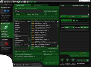 Audials One Videoraptor findet Audio 