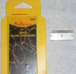 50pc Razor Blade Dispenser Rectangle Scraper Blades Set  