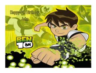 Ben 10 Personalised Icing Cake Topper A4 #N4  