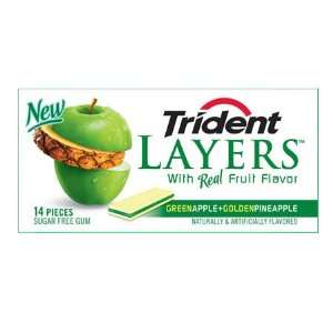 Trident Layers Green Apple/Golden Pineapple 8 Count  