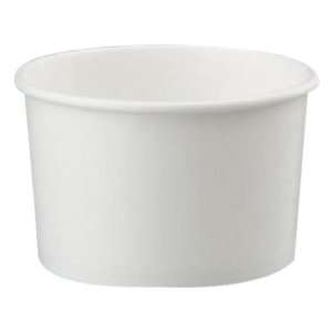 Chinet 71842 8/10 oz White Paper Food Container with Vented Paper Lid 