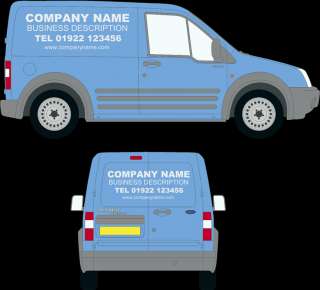 SIGN WRITING KIT DECALS SMALL VAN FORD VAUXHALL PEUGEOT  