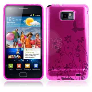   Magic Store   Hot Pink Floral Gel Case Cover For Samsung Galaxy S2