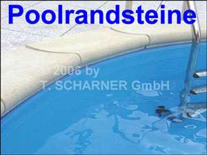 Randsteine NKS GRAU Muster Schwimmbadstein Rand  