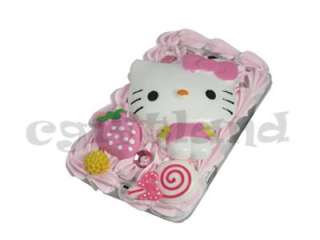 Hello Kitty Pink Cream Strawberry Case Cover For HTC Chacha Cha Cha 