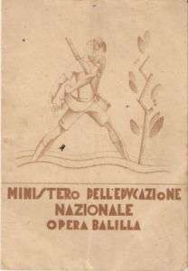 PAGELLA MINISTERO ED. NAZ. OPERA BALILLA   ANNO 1932 33  