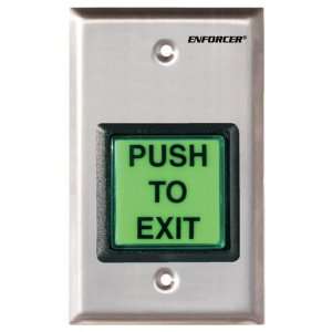  Seco Larm Enforcer Push to Exit Plate, Illuminated with 