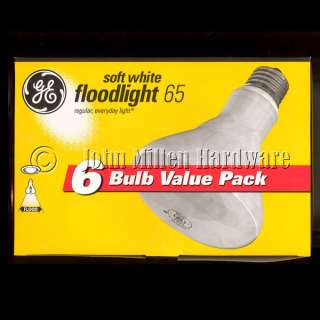 pack GE Soft White Floodlight bulbs 65 w 0043168809405  