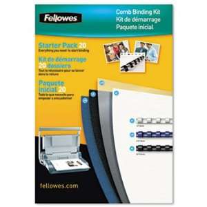  Fellowes® Comb Binding Kit BINDING,STARTER PK,20 8913RB 