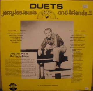   JERRY LEE LEWIS AND FRIENDS   DUETS   LP 33T VINYL SUN 1002