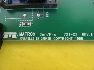 Matrox Gen/Pro Interface PCB Board 721 02 Rev. B Working GP60/F/64/F 