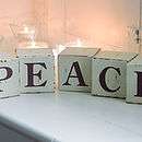 Peace Wooden Block Letters   interior accessories