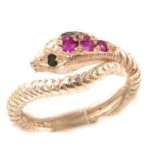  Fabulous Solid Rose Gold Natural Ruby & Sapphire Detailed 