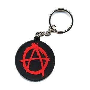  Punk Rock Anarchy Keychain ~ Retro Punk Fire A Automotive