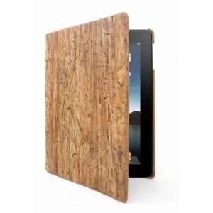 Apple iPad2 Notebook Cork wood grain pattern foldable Smart Case / Not 