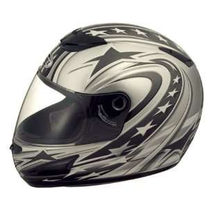    GMAX GM58 Graphic Full Face Helmet X Large  Silver Automotive