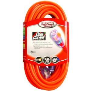  Coleman Cable 02578 03 50 Foot 12/3 Neon Outdoor Extension 