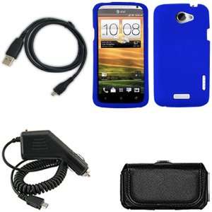  iFase Brand HTC One X Combo Solid Dark Blue Silicon Skin 