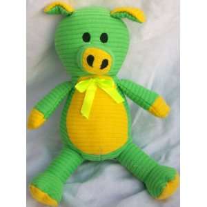  10 Plush Stuffed Yellow and Green Cow Doll Toy Toys 