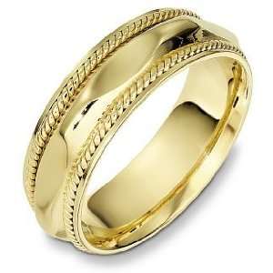   7mm 18 Karat Yellow Gold Woven Style Wedding Band Ring   8.75 Jewelry