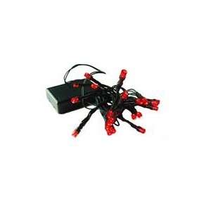   Battery Operated Red LED Wide Angle Christmas Lights   Patio, Lawn
