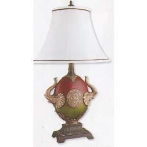 29 inch Traditional Antique Table Lamp with Brass Elephant Design