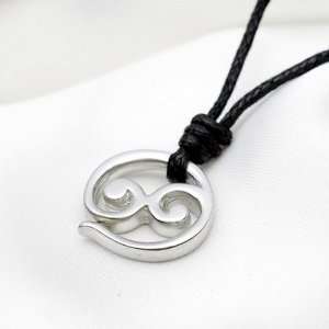  Necklace Pendant Jewelry Ying Yang Feng Shui Pewter Silver 