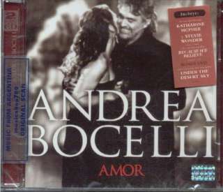 ANDREA BOCELLI, AMOR. FACTORY SEALED CD + DVD SET. IN SPANISH.
