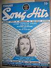 1940 SONG HITS Music Magazine Lyrics Simms Vol 3 # 9