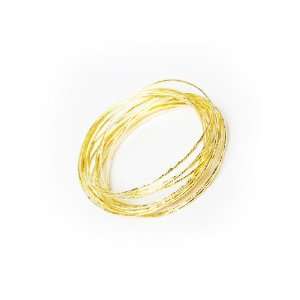  Gold tone, 18 piece interlocking Bangle Bracelet 