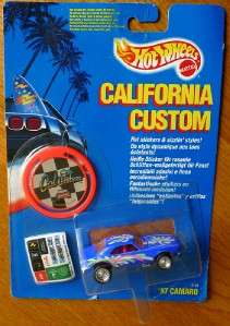 California Cal Custom Blue 67 Camaro MOC Canada 1990 Hot Wheels Chevy 