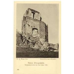 1930s Vintage Postcard Original Tower   Ruins of Burg Kreuzenstein 